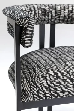 Karmstol Slitz - Stol med Armstöd i Salt & Pepper - KARE Design