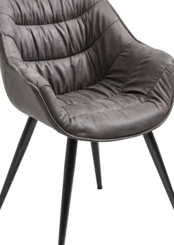 Karmstol Thelma - Stol med Armstöd - Grå/ Svart - KARE Design