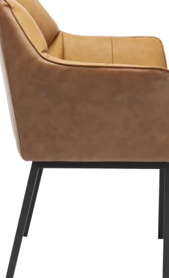 Karmstol Thinktank - Stol med Armstöd - Konjaksärgad/Svart - KARE Design
