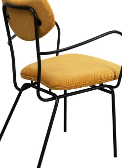 Karmstol Viola - Gul Stol med Armstöd - KARE Design