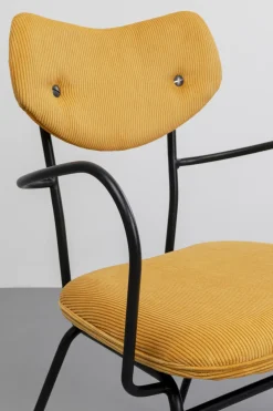 Karmstol Viola - Gul Stol med Armstöd - KARE Design