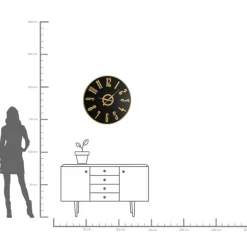 Klocka Casino - Svart/Spegel Ø76cm - KARE Design