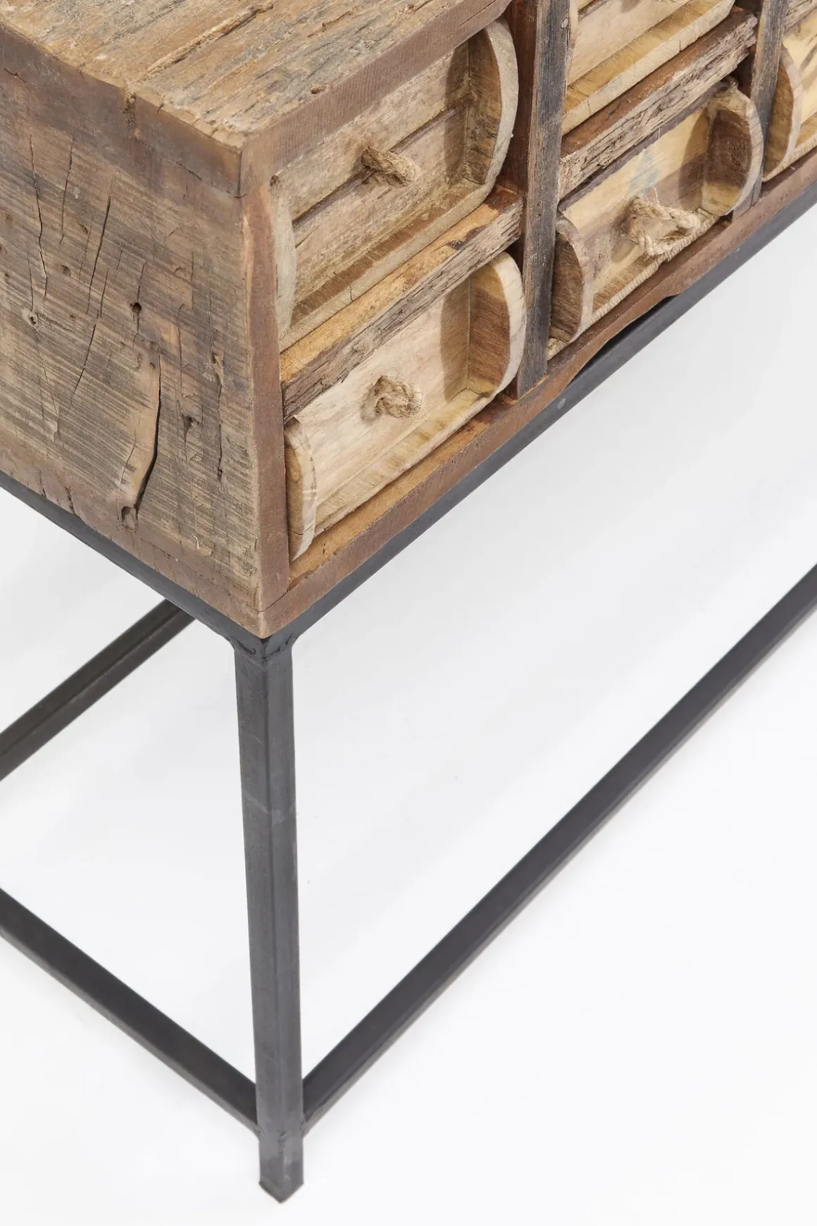Konsolbord Bastidon - Återvunnet Trä/Svart, 75x125cm - KARE Design