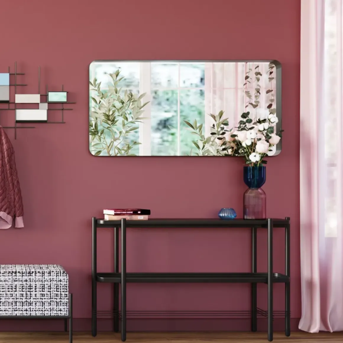 Konsolbord Bennet - Svart Stål/Marmor, 120x30cm - KARE Design