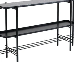 Konsolbord Bennet - Svart Stål/Marmor, 120x30cm - KARE Design