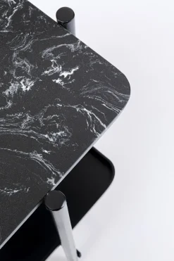 Konsolbord Bennet - Svart Stål/Marmor, 120x30cm - KARE Design