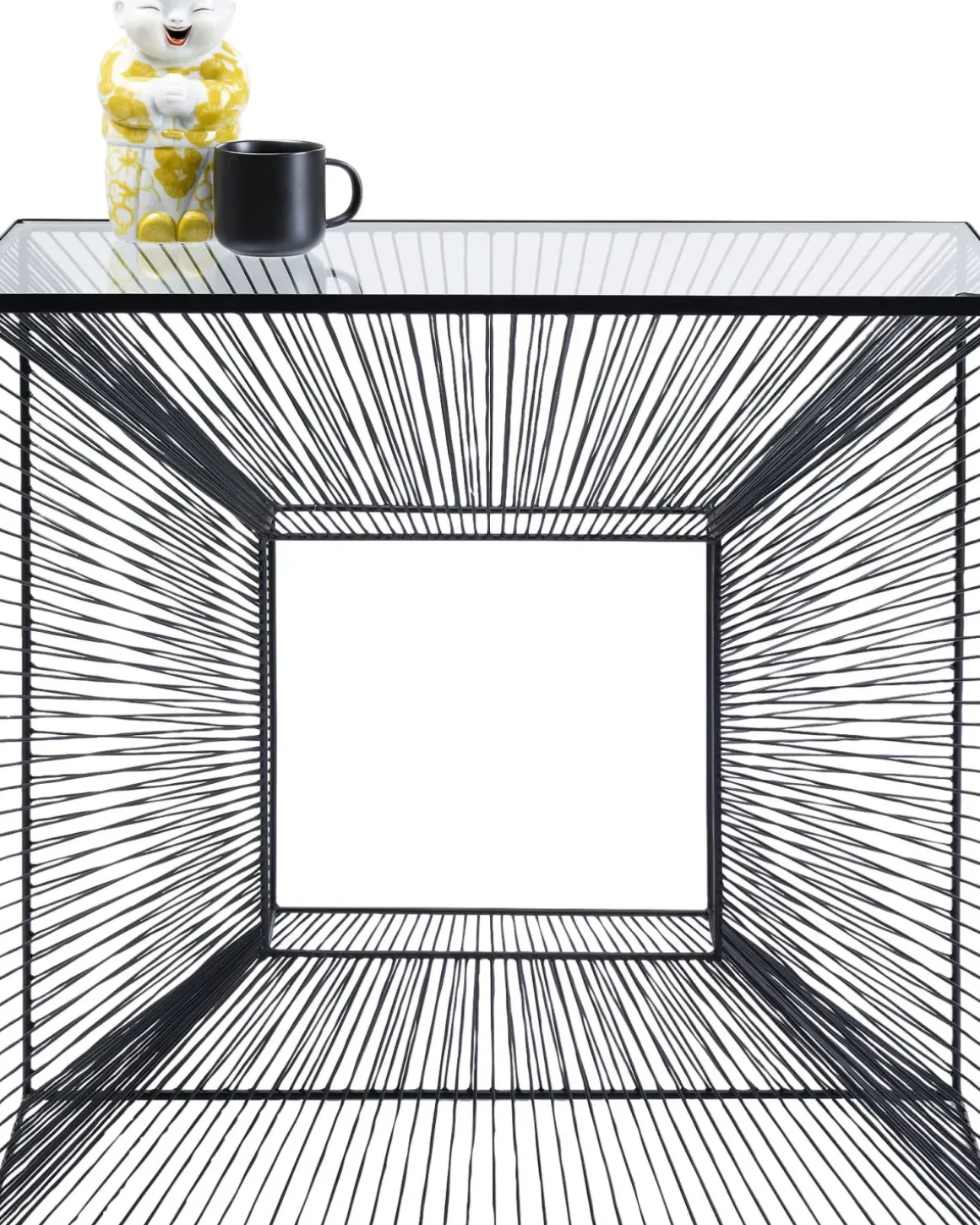 Konsolbord Dimension - Svart/Glas, 80,5x80,5cm - KARE Design