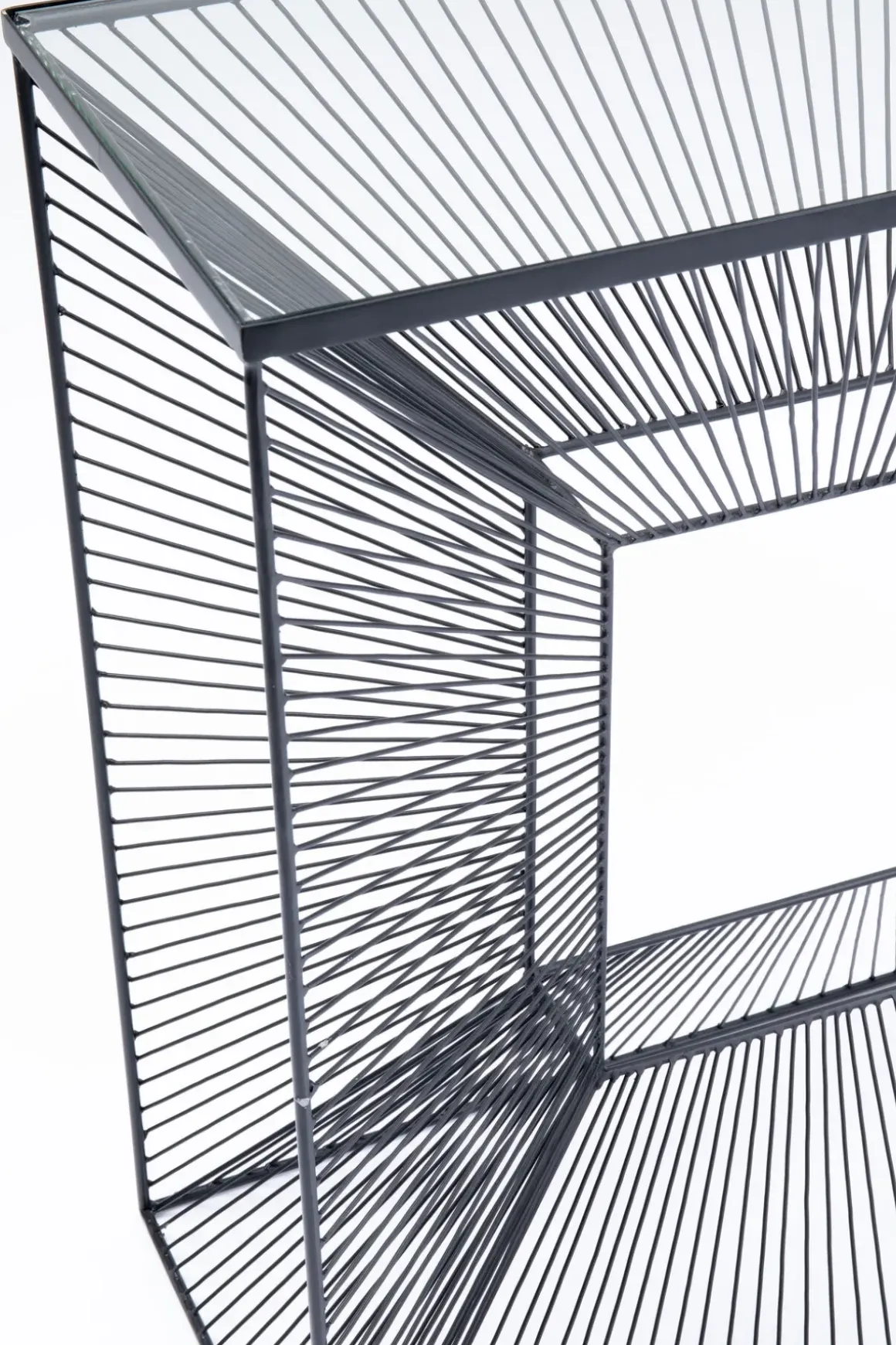 Konsolbord Dimension - Svart/Glas, 80,5x80,5cm - KARE Design