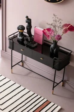 Konsolbord Fence - Svart, 120x80cm - KARE Design