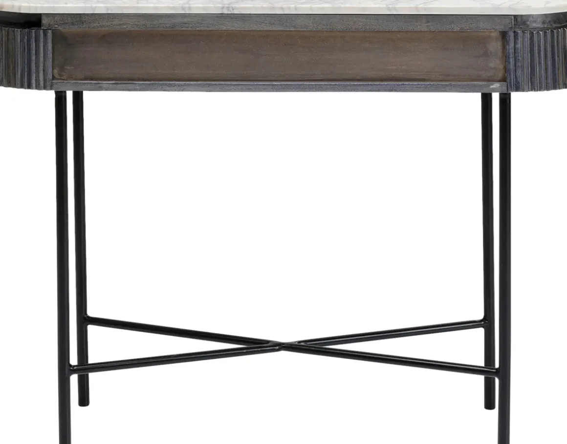 Konsolbord Glenn - Mörkgrå Trästruktur, 80x100cm - KARE Design