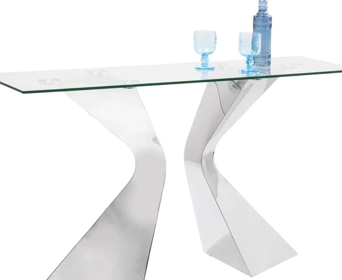 Konsolbord Gloria - Krom/Glas, 82x140cm - KARE Design