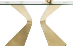 Konsolbord Gloria - Mässing/Glas, 82x140cm - KARE Design