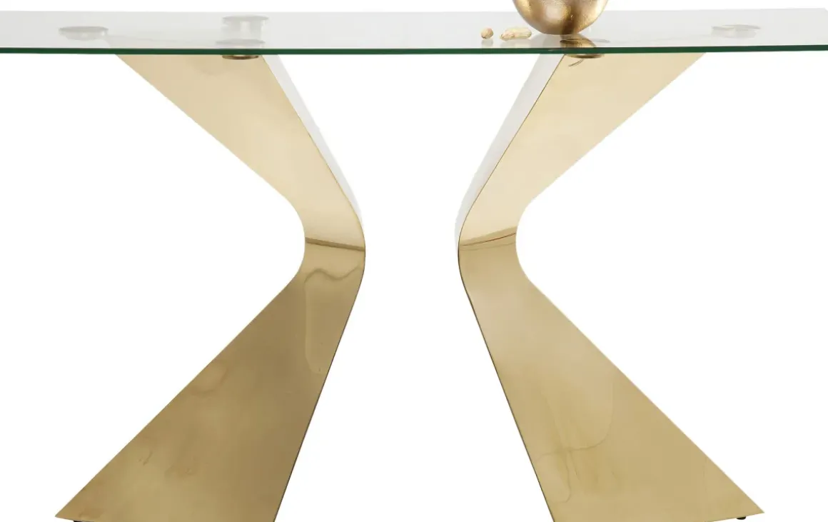 Konsolbord Gloria - Mässing/Glas, 82x140cm - KARE Design