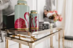 Konsolbord Gold Rush - Guld/Glas, 76x160cm - KARE Design
