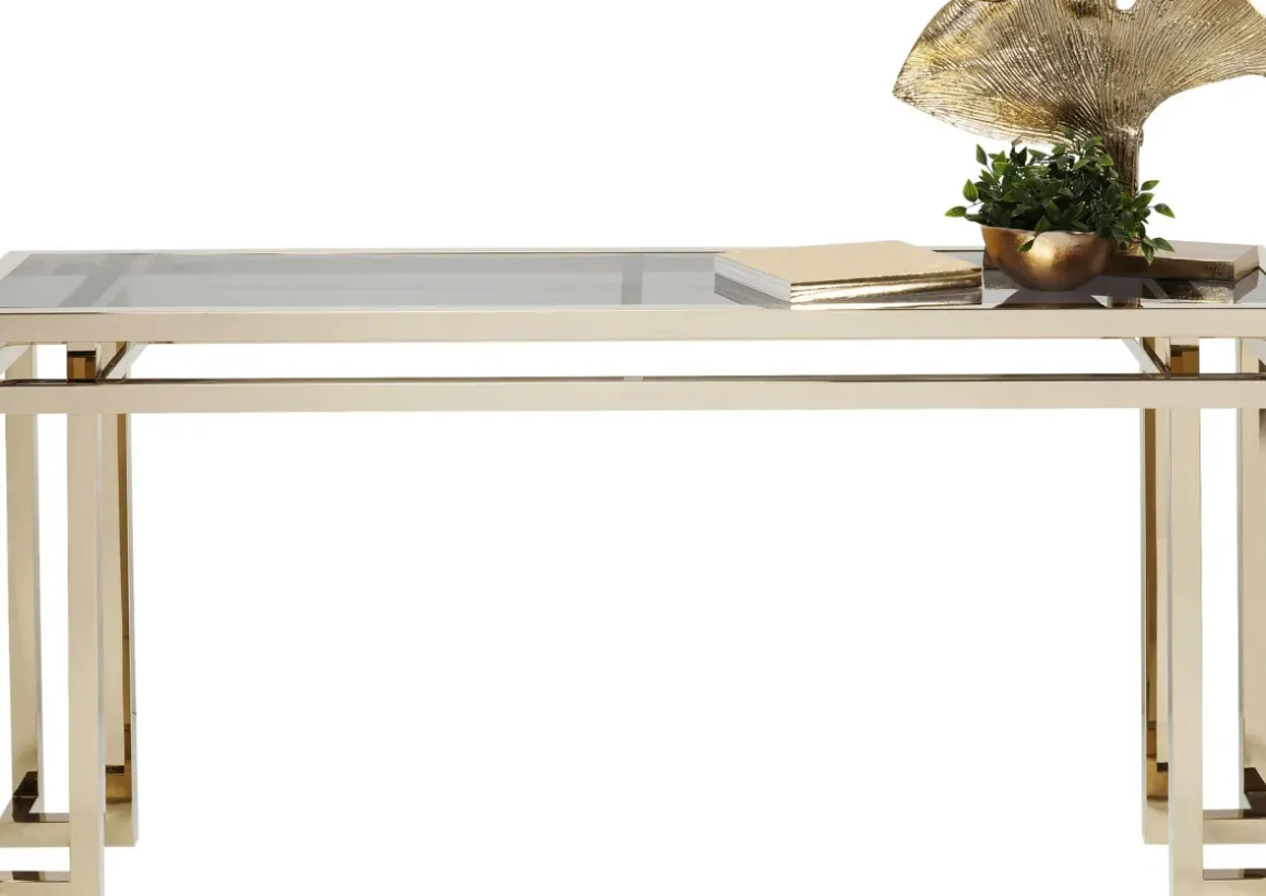 Konsolbord Gold Rush - Guld/Glas, 76x160cm - KARE Design
