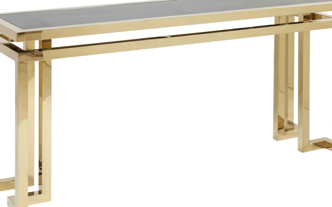 Konsolbord Gold Rush - Guld/Glas, 76x160cm - KARE Design