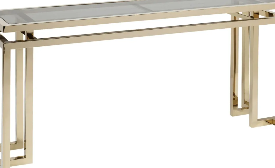 Konsolbord Gold Rush - Guld/Glas, 76x160cm - KARE Design