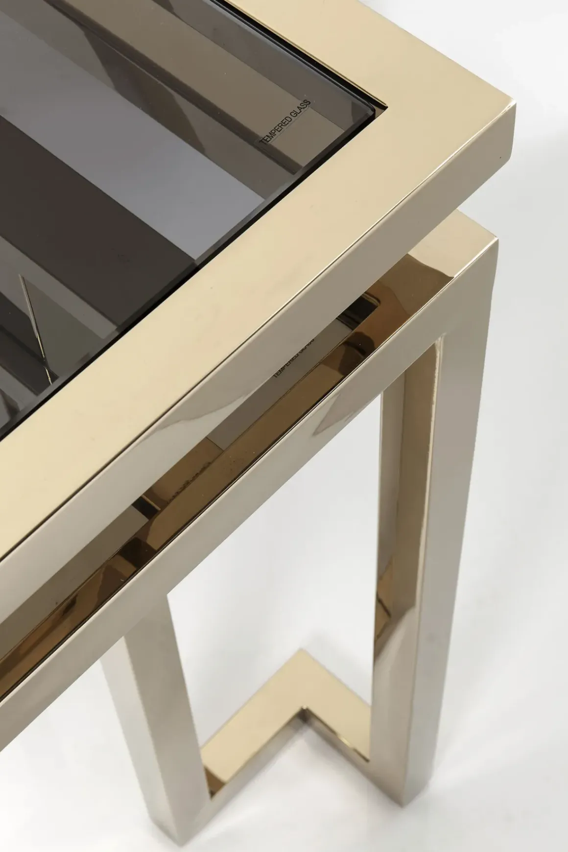 Konsolbord Gold Rush - Guld/Glas, 76x160cm - KARE Design