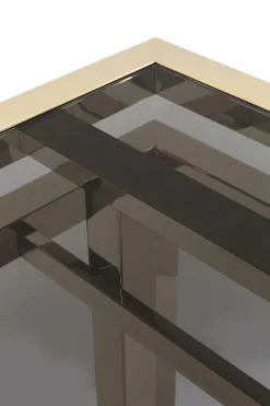 Konsolbord Gold Rush - Guld/Glas, 76x160cm - KARE Design