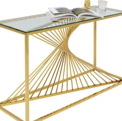 Konsolbord Laser Gold - Guld/Glas, 78x120cm - KARE Design