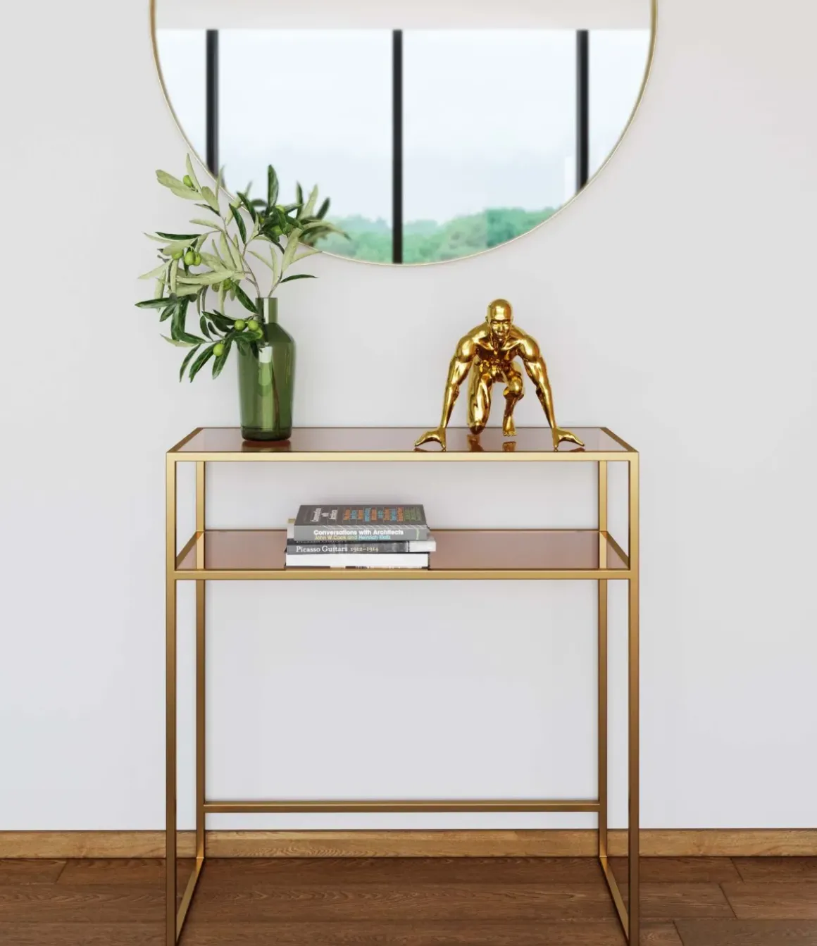 Konsolbord Loft - Guld, 85x30cm - KARE Design