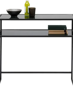 Konsolbord Loft - Svart Stål/Glas, 80x85cm - KARE Design