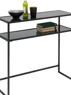 Konsolbord Loft - Svart Stål/Glas, 80x85cm - KARE Design