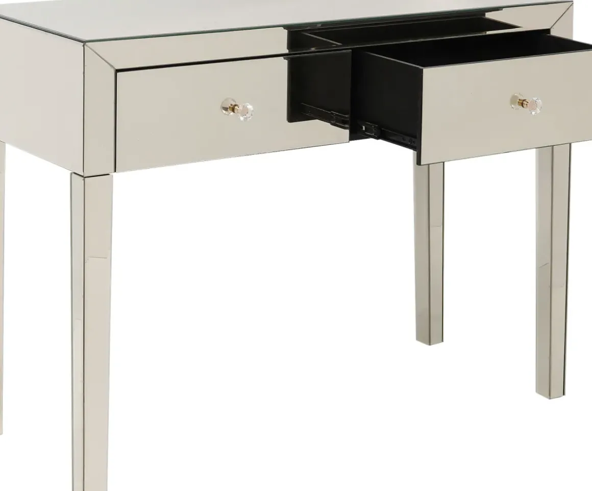 Konsolbord Luxury - Champangefärgat Spegelglas, 78,5x100cm - KARE Design