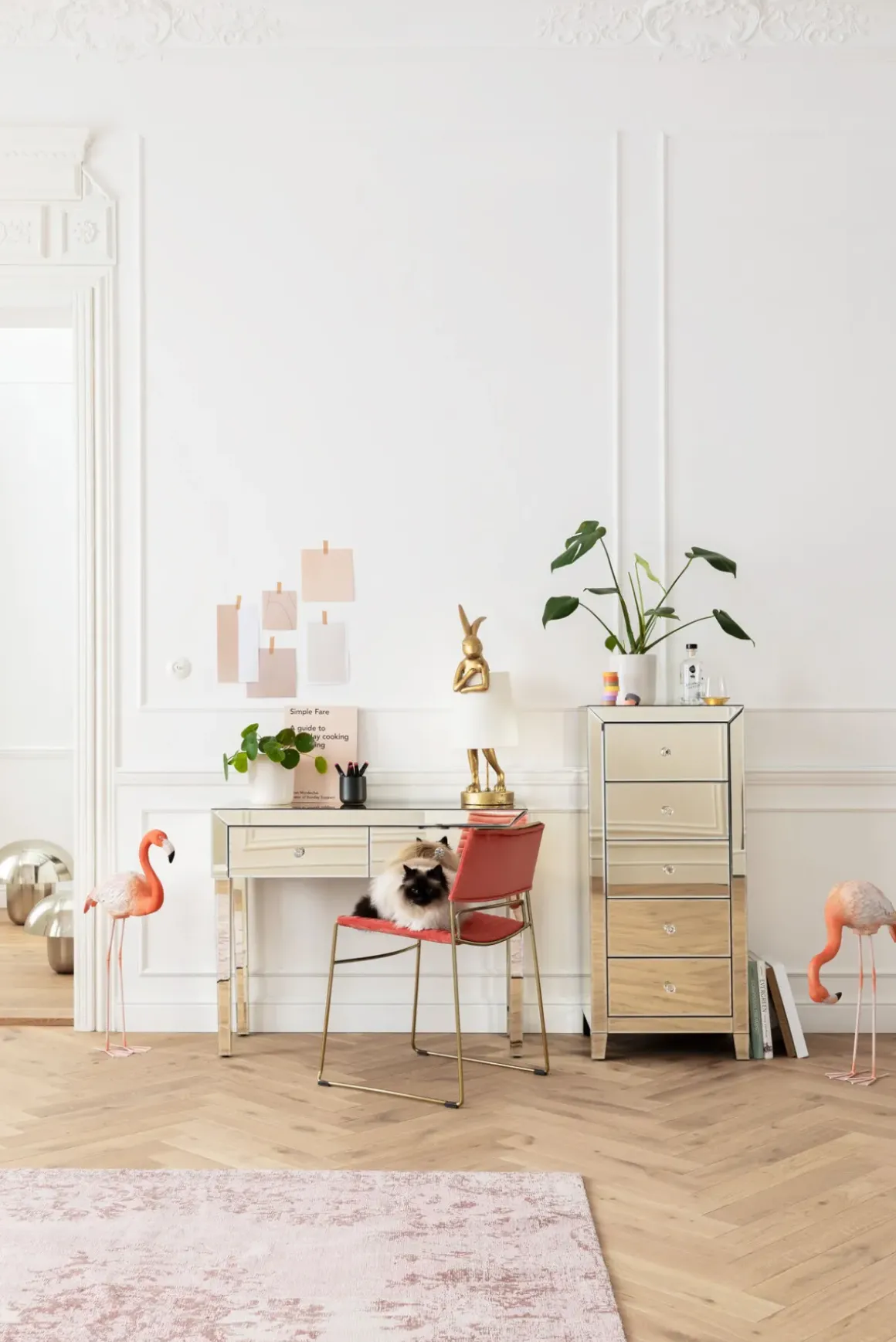 Konsolbord Luxury - Champangefärgat Spegelglas, 78,5x100cm - KARE Design