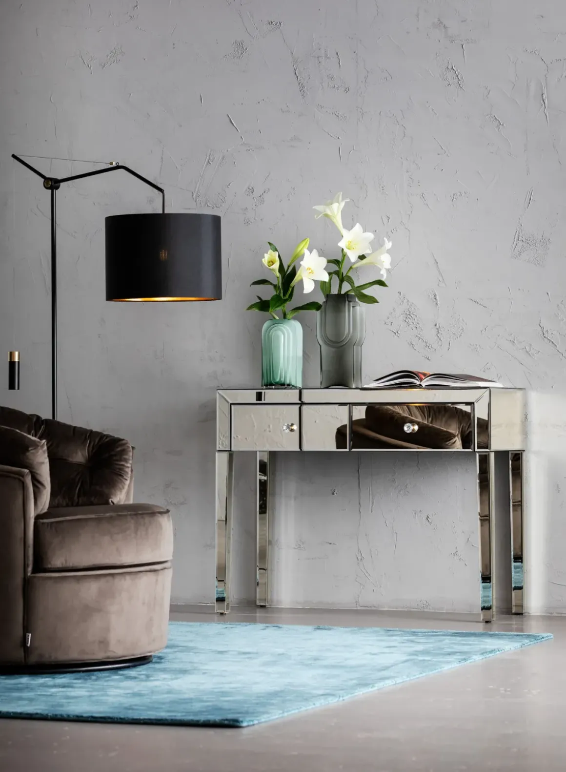 Konsolbord Luxury - Spegelglas, 78,5x100cm - KARE Design