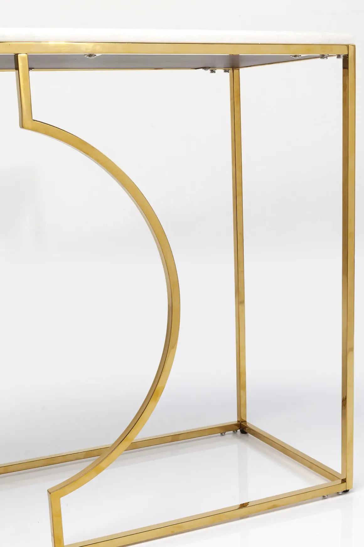 Konsolbord Miami Loft - Guld/Vit Marmor, 75x120cm - KARE Design