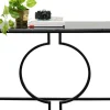 Konsolbord Miami Loft - Svart Stål/Marmor, 120x35cm - KARE Design