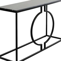 Konsolbord Miami Loft - Svart Stål/Marmor, 120x35cm - KARE Design