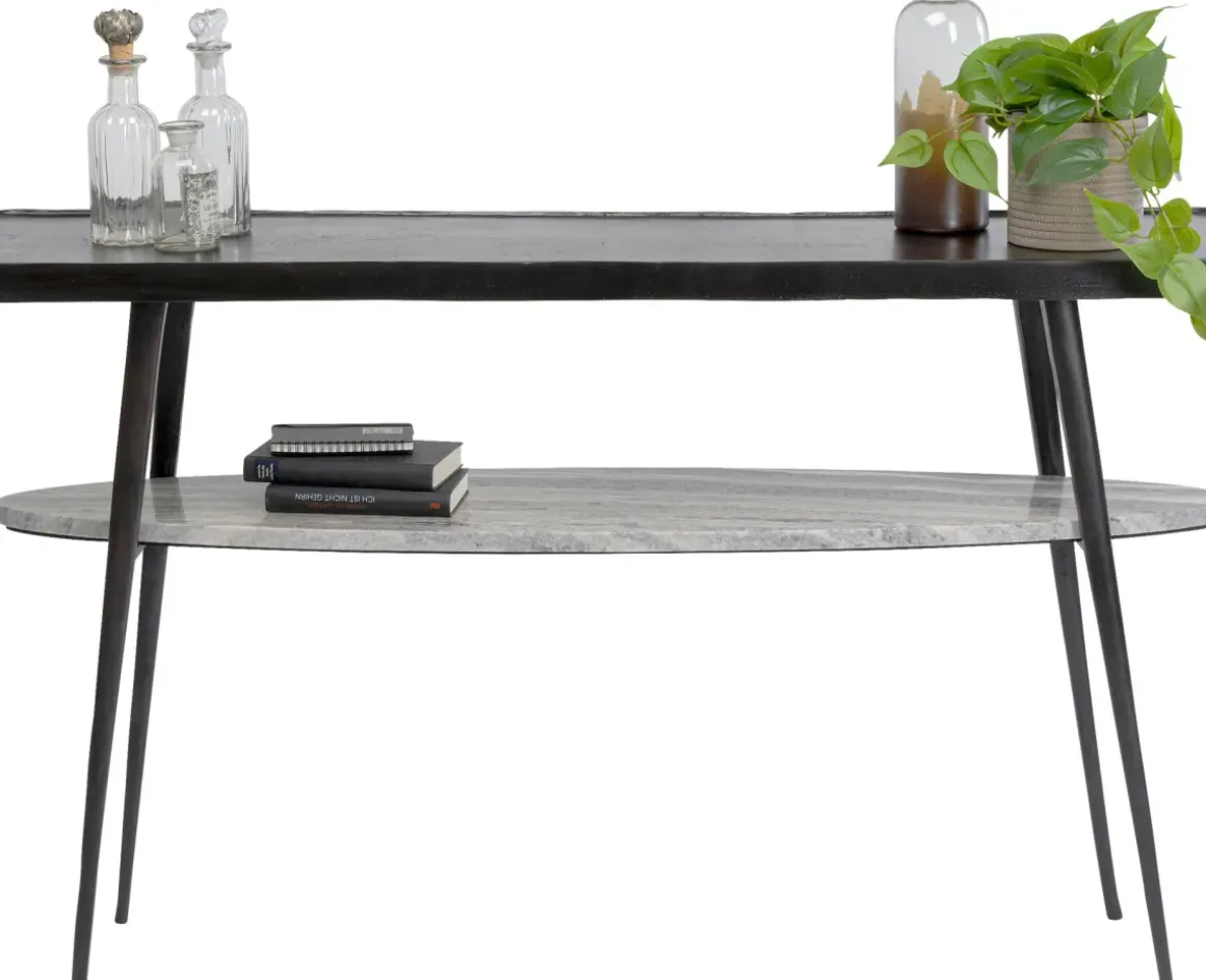 Konsolbord Montagna - Stål/Marmor, 135cm - KARE Design