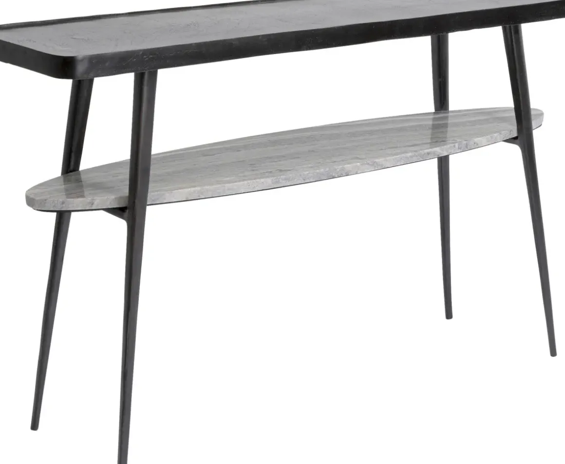 Konsolbord Montagna - Stål/Marmor, 135cm - KARE Design