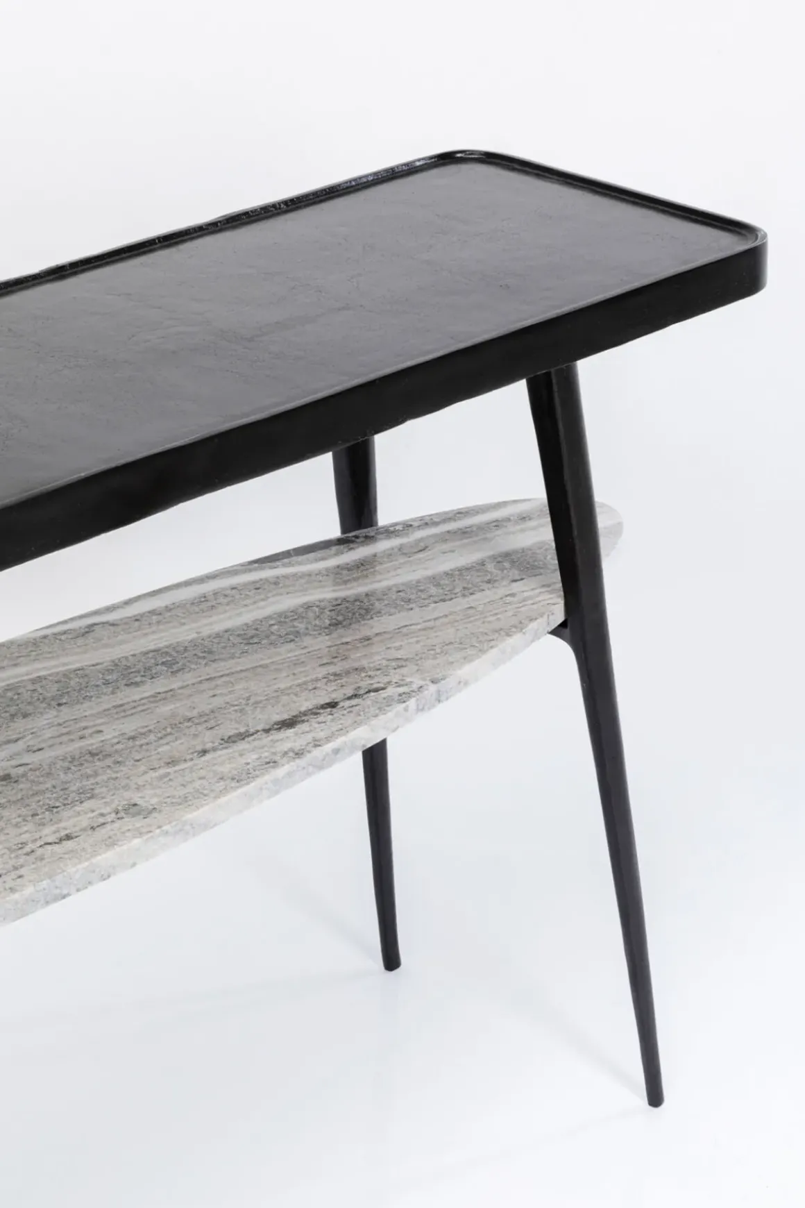 Konsolbord Montagna - Stål/Marmor, 135cm - KARE Design