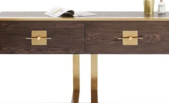 Konsolbord Osaka - Mörkt Trä/Borstad Mässing - KARE Design