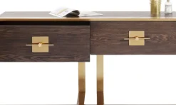 Konsolbord Osaka - Mörkt Trä/Borstad Mässing - KARE Design