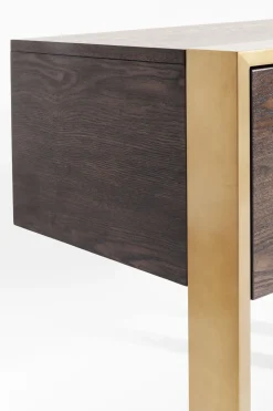 Konsolbord Osaka - Mörkt Trä/Borstad Mässing - KARE Design