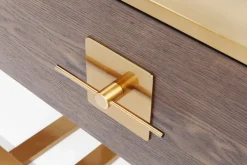 Konsolbord Osaka - Mörkt Trä/Borstad Mässing - KARE Design