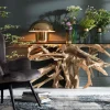 Konsolbord Roots - Underrede Rot/Bordsskiva Glas, 80x150cm - KARE Design