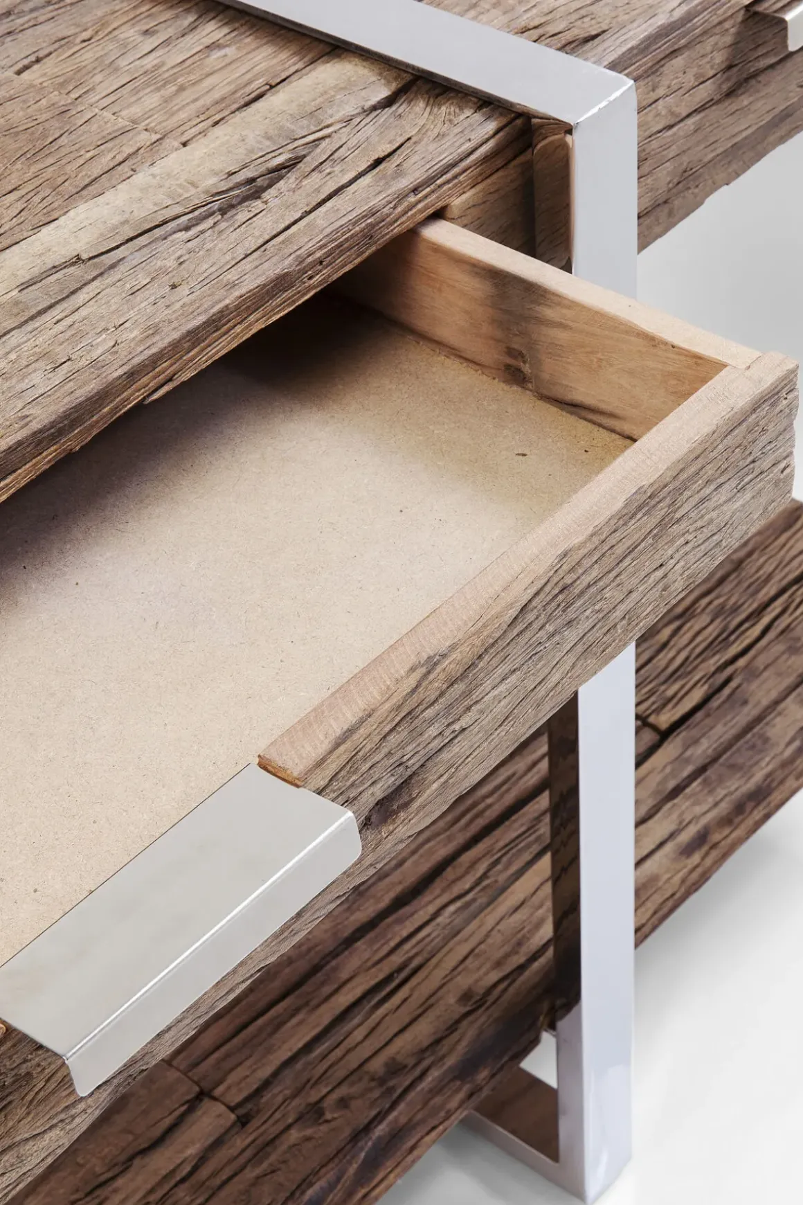 Konsolbord Rustico - Grovt Trä/Krom, 80x180cm - KARE Design