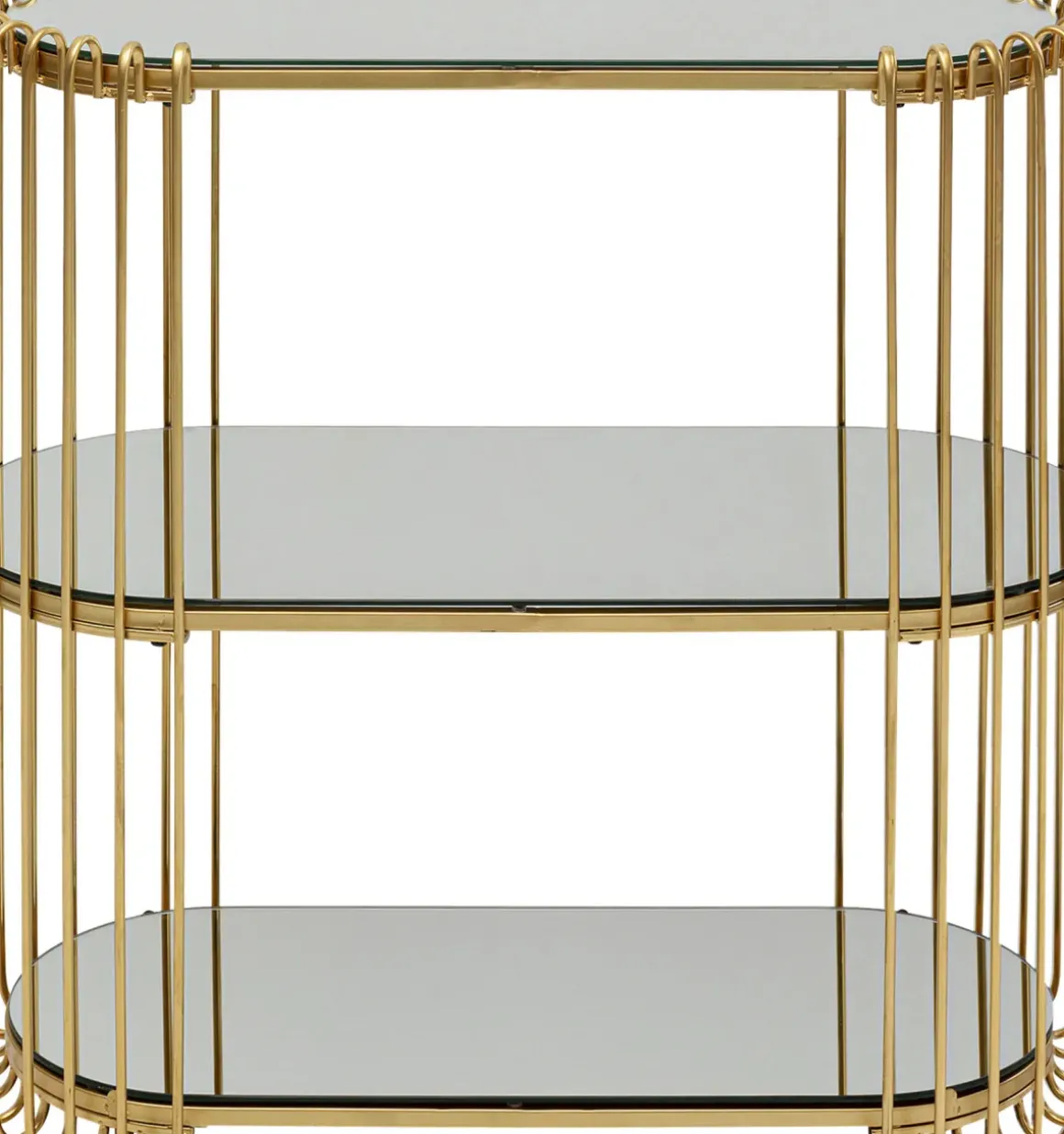 Konsolbord Wire - Mässing, 81x78cm - KARE Design