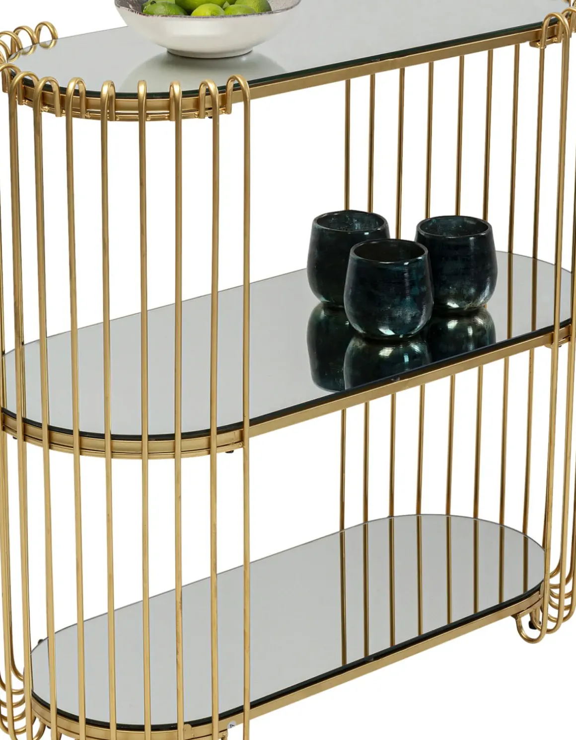 Konsolbord Wire - Mässing, 81x78cm - KARE Design