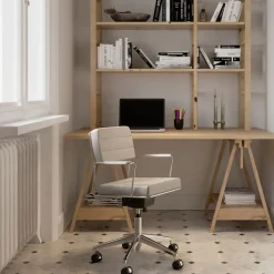 Kontorsstol Dottore - På Hjul Grå Konstläder/Krom - KARE Design