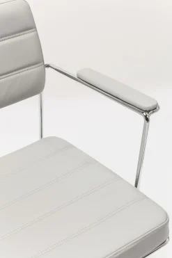 Kontorsstol Dottore - På Hjul Grå Konstläder/Krom - KARE Design