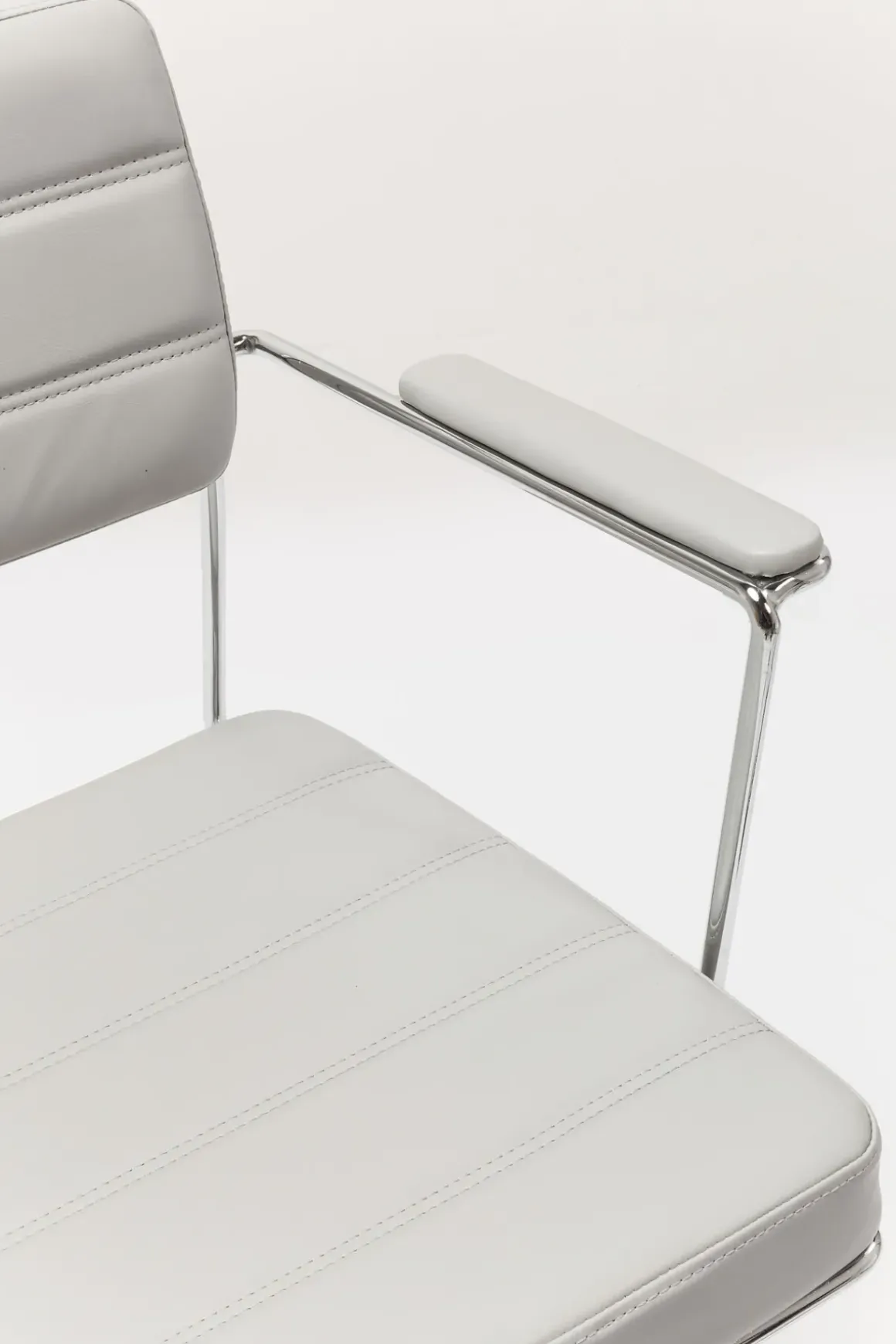 Kontorsstol Dottore - På Hjul Grå Konstläder/Krom - KARE Design