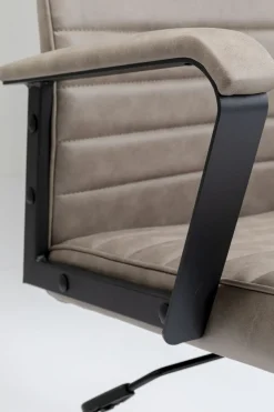 Kontorsstol Labora Hög - Snurrstol på Hjul, Grå Konstläder - KARE Design