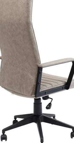 Kontorsstol Labora Hög - Snurrstol på Hjul, Grå Konstläder - KARE Design