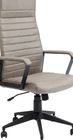 Kontorsstol Labora Hög - Snurrstol på Hjul, Grå Konstläder - KARE Design